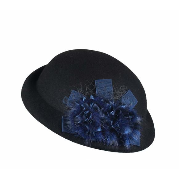 British Style Pillbox Hat Women Church Derby Wedding Winter Vintage Fascinator😄 - Picture 4 of 4